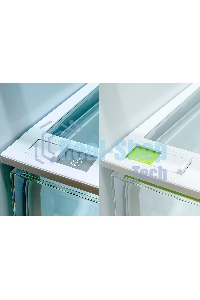 Холодильник Hyundai CC4553F нержавеющая сталь двухкамерный 316/100л морозилка снизу, No Frost