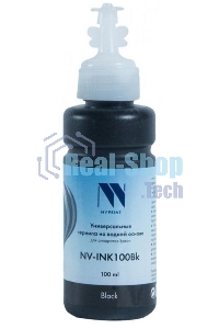 Чернила NVPrint универсальные на водной основе NV-INK100Bk для аппаратов Epson (100 ml) черный совместимые