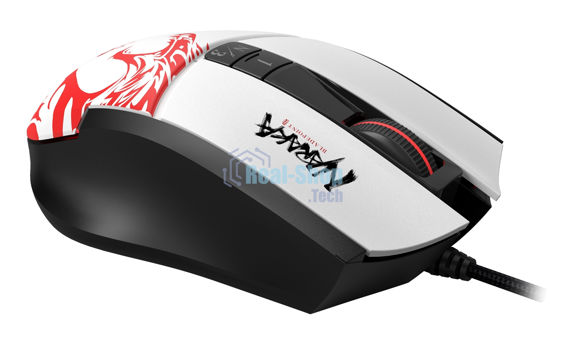 Мышь проводная A4Tech Bloody L65 Max белый, 12000 dpi, USB, кнопки - 7