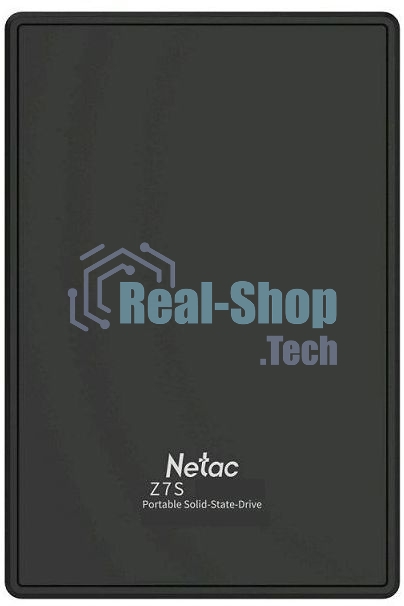 Внешний SSD Netac Z7S, 2TB, USB 3.2 Gen 1 Type-A, R/W 550/480, черный