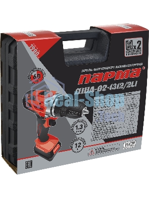 Дрель-шуруповерт Парма акк. ДША-02-1312/2Li 02.021.00006