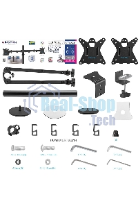 Кронштейн для монитора Kromax CASPER-508 черный 4 шт/уп. 10