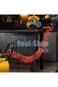 Шланг спиральный воздушный 8х12 мм, 18 бар, с быстросъемными соединениями, 15 м Stels