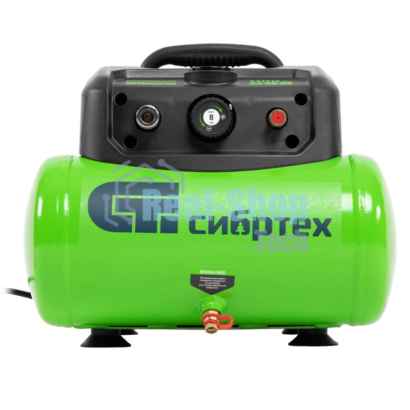 Компрессор воздушный безмаслянный Сибртех BL 1100/6 1100Вт, ресивер 6 литров, 180 л/мин