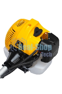 Триммер бензиновый Denzel DT-52E, 52 см3, неразъемная штанга, электростартер, состоит из 2 частей