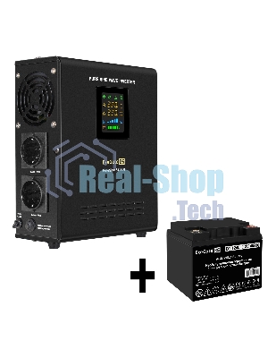 Комплект Источник бесперебойного питания EX295996RUS + батарея 40Aч EX282976RUS 1шт (инвертор, синус, для котла, настенный) ExeGate FineSine SX-800.LCD.AVR.2SH <800VA/500W, чистая синусоида, цветной LCD-дисплей, AVR, 2*Schuko, линейно-интерактивный, крепление настенное/универсальное, черный> + батарея ExeGate DT 1240 (12В, 40Ач) 1шт