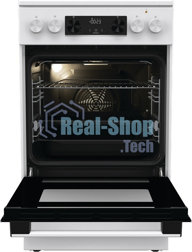 Плита электрическая Gorenje GECS5C70WA белый, конфорок 4 электрических, духовка 70 л, 50 см x 85 см x 59.4 см
