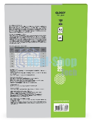 Пленка для ламинирования Cactus 100мкм A3 (25шт) глянцевая 426x303мм CS-LPGA310025