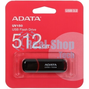 Флешка USB ADATA UV150 (AUV150-512G-RBK), 512Gb, USB 3.2, R/W 100/30, черный