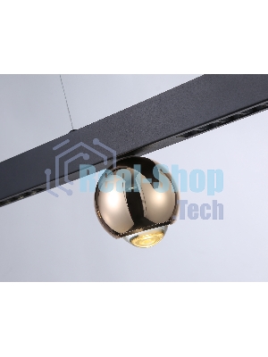 Подвесной светодиодный светильник Ambrella light FL5956 BK/GD черный/золото 4200K 18W 1000*70*1200 (Без ПДУ)