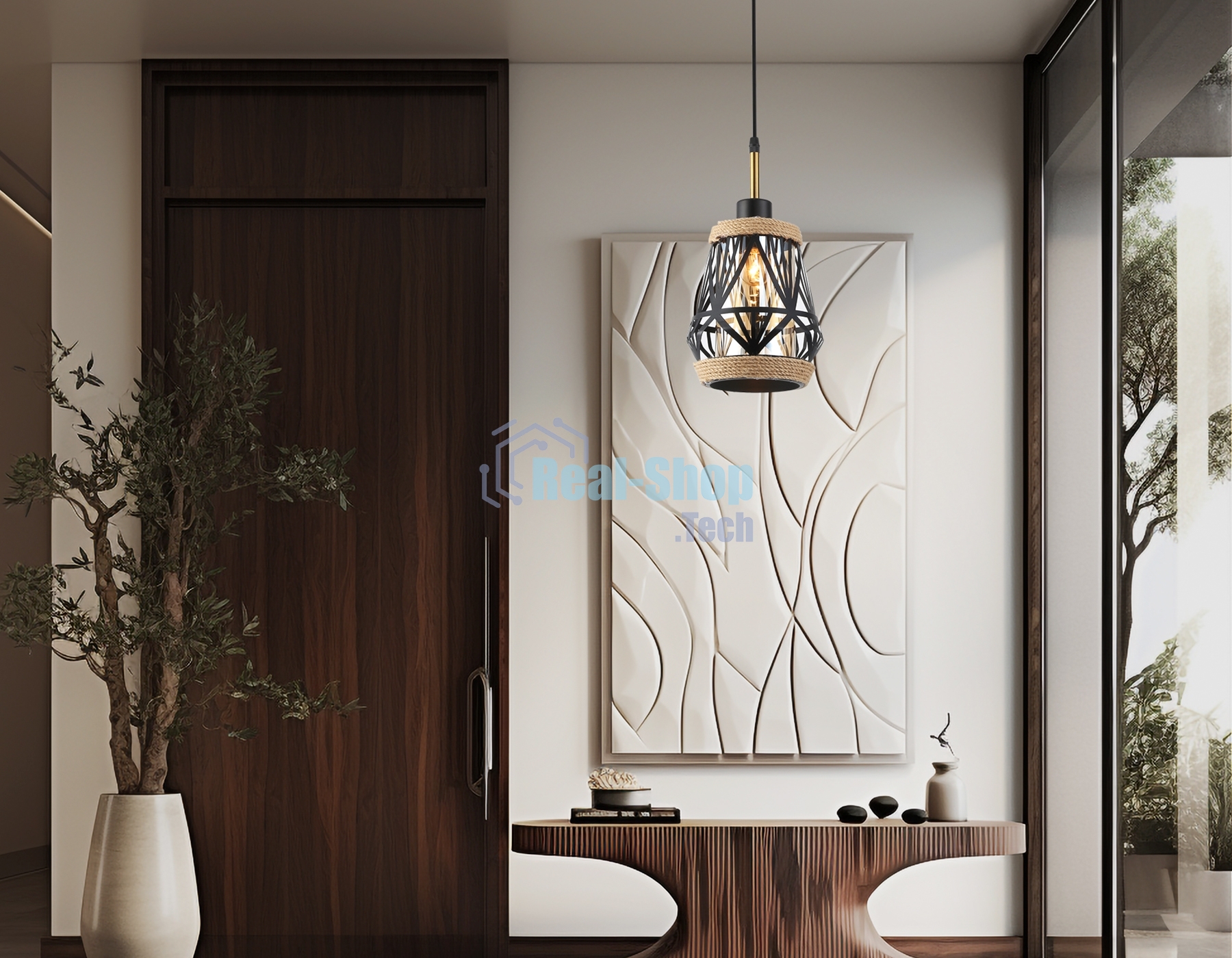Светильник Ambrella light TR8521 BK/SB черный/бронза E27 max 60W D170*1000