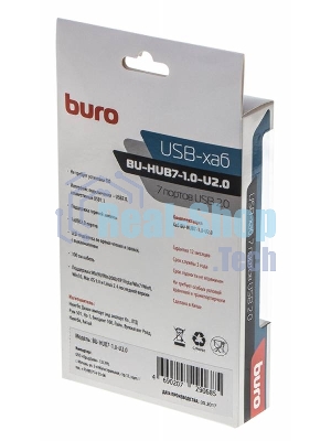 USB-концентратор Buro BU-HUB7-1.0-U2.0, USB 2.0, USB 7 портов, USB