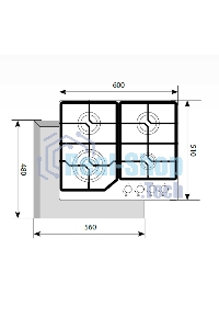 Газовая варочная панель LEX GVG 640-1 WH белый