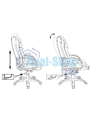 Кресло Бюрократ CH-839/BLACK черный, экокожа