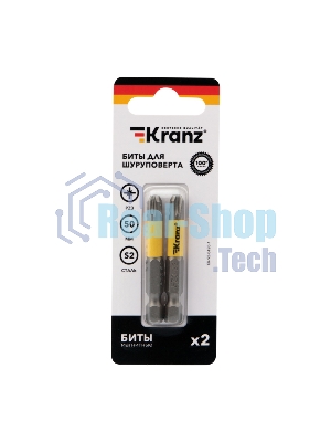 Бита для шуруповерта Kranz PZ3х50 мм (2 шт./уп.)