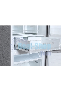 Холодильник Hyundai CC4553F нержавеющая сталь двухкамерный 316/100л морозилка снизу, No Frost