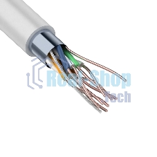 Кабель витая пара Rexant F/UTP, cat.5e, ZH нг(А)-HF, 4PR, 24AWG, внутренний, серый, 305 м