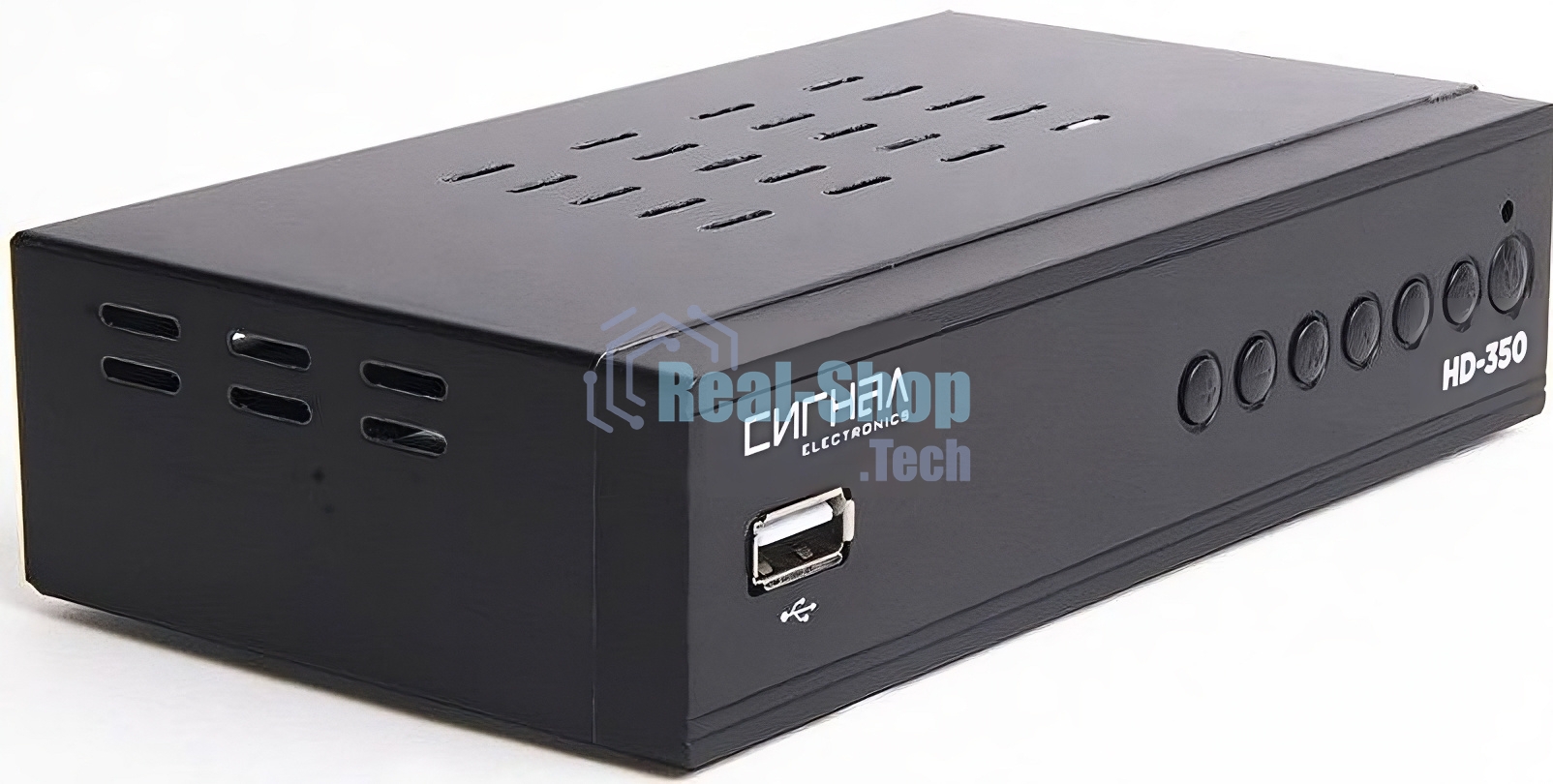 Ресивер эфирный цифровой DVB-T2/C HD HD-350 металл, дисплей DOLBY DIGITAL, HEVC Сигнал Electronics