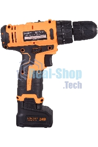 Дрель-шуруповерт аккумуляторная Вихрь ДА-24Л-2кУ 72/14/19, Аккумуляторная, 24В, 2 АКБ, Ударная