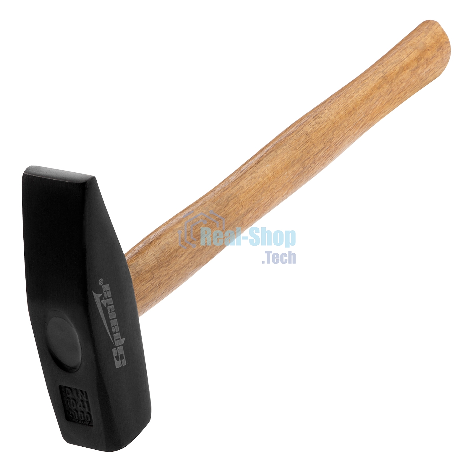 Молоток Sparta слесарный, 1000 г, квадратный боек, деревянная рукоятка
