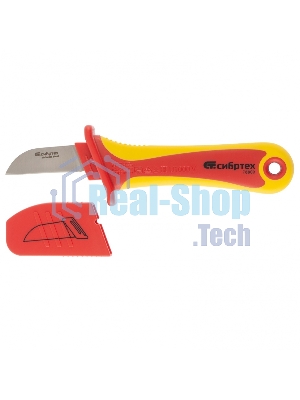 Нож Сибртех диэлектрический до 1000 В, прямая рабочая кромка полотна Сибтех