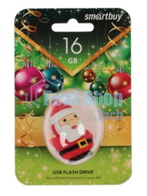 Флешка USB SmartBuy NY series Santa-A (SB8GBSantaA), 8Gb, USB 2.0, R/W 15/5, красный/белый