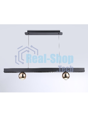 Подвесной светодиодный светильник Ambrella light FL5956 BK/GD черный/золото 4200K 18W 1000*70*1200 (Без ПДУ)