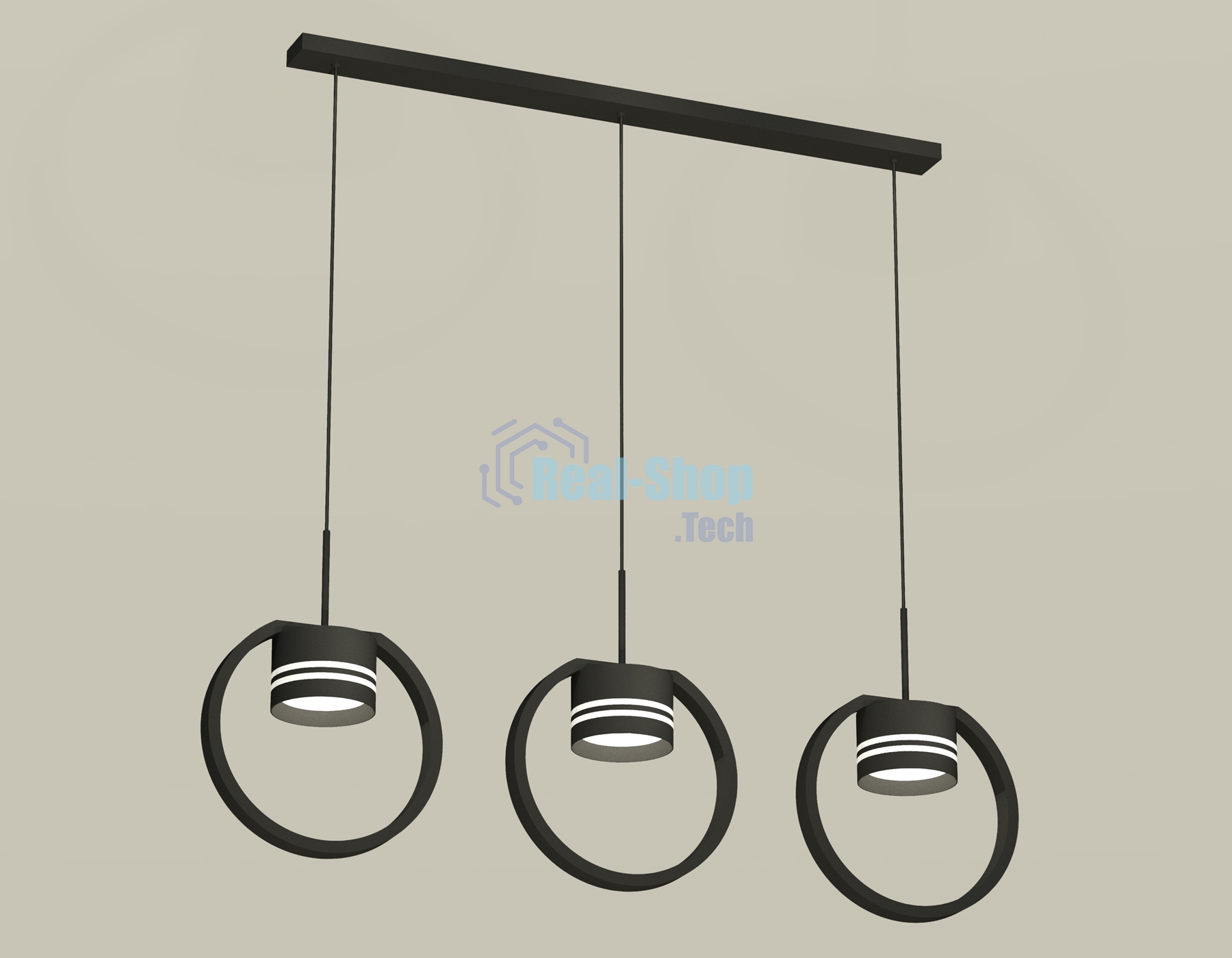 Светильник Ambrella light XB9107154/3 SBK/FR черный песок/белый матовый GX53 (C9107, N8478)