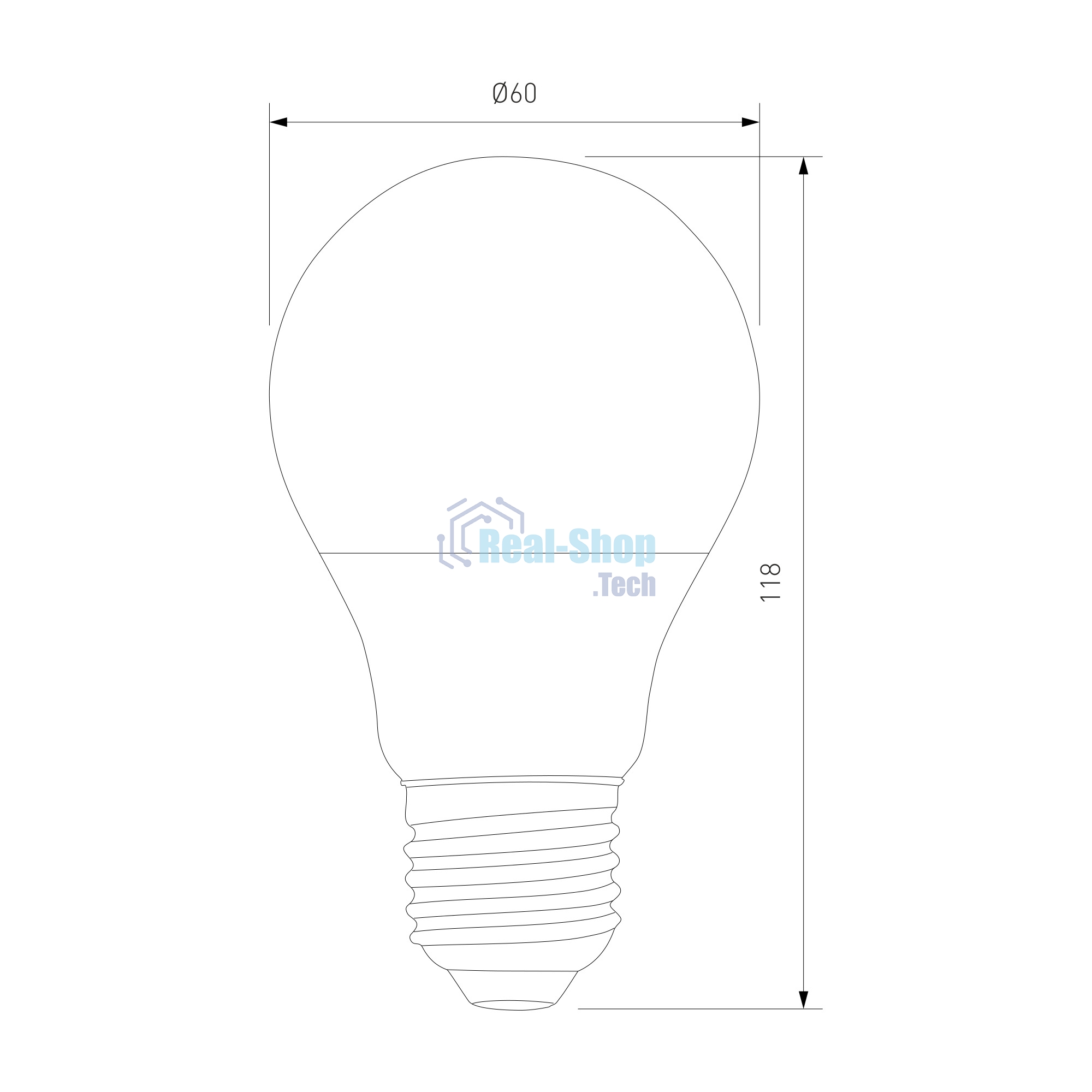 BLE2749 / Светодиодная лампа Classic LED D 17W 3300K E27 А60