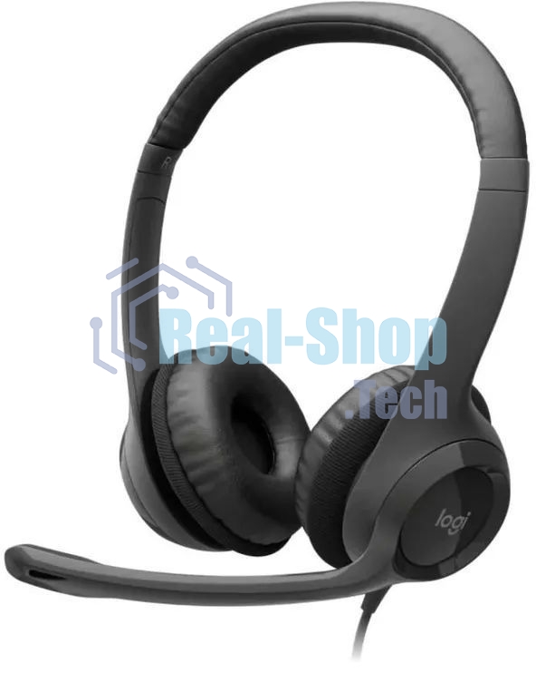 Гарнитура Logitech H390 чёрный, проводная, USB