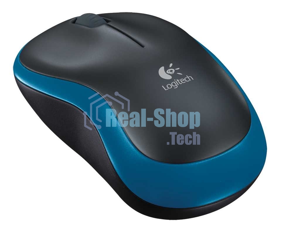 Мышь беспроводная Logitech M185 синий, 1000 dpi, радиоканал, USB, кнопки - 3
