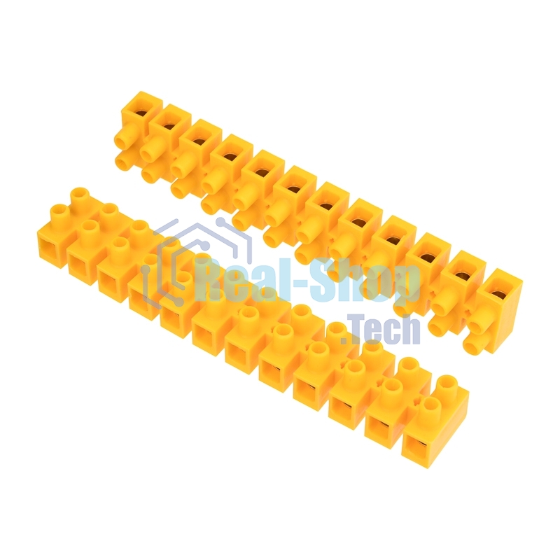 Клеммная винтовая колодка Rexant KВ-25 10-25, ток 60 A, полиэтилен желтый (10 шт./уп.)