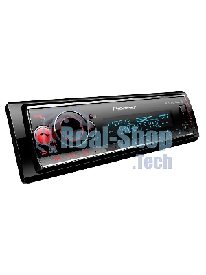 Автомагнитола Pioneer MVH-S520BT, 1 DIN, Bluetooth, USB Type-A, AUX, пульт ДУ, съёмная панель