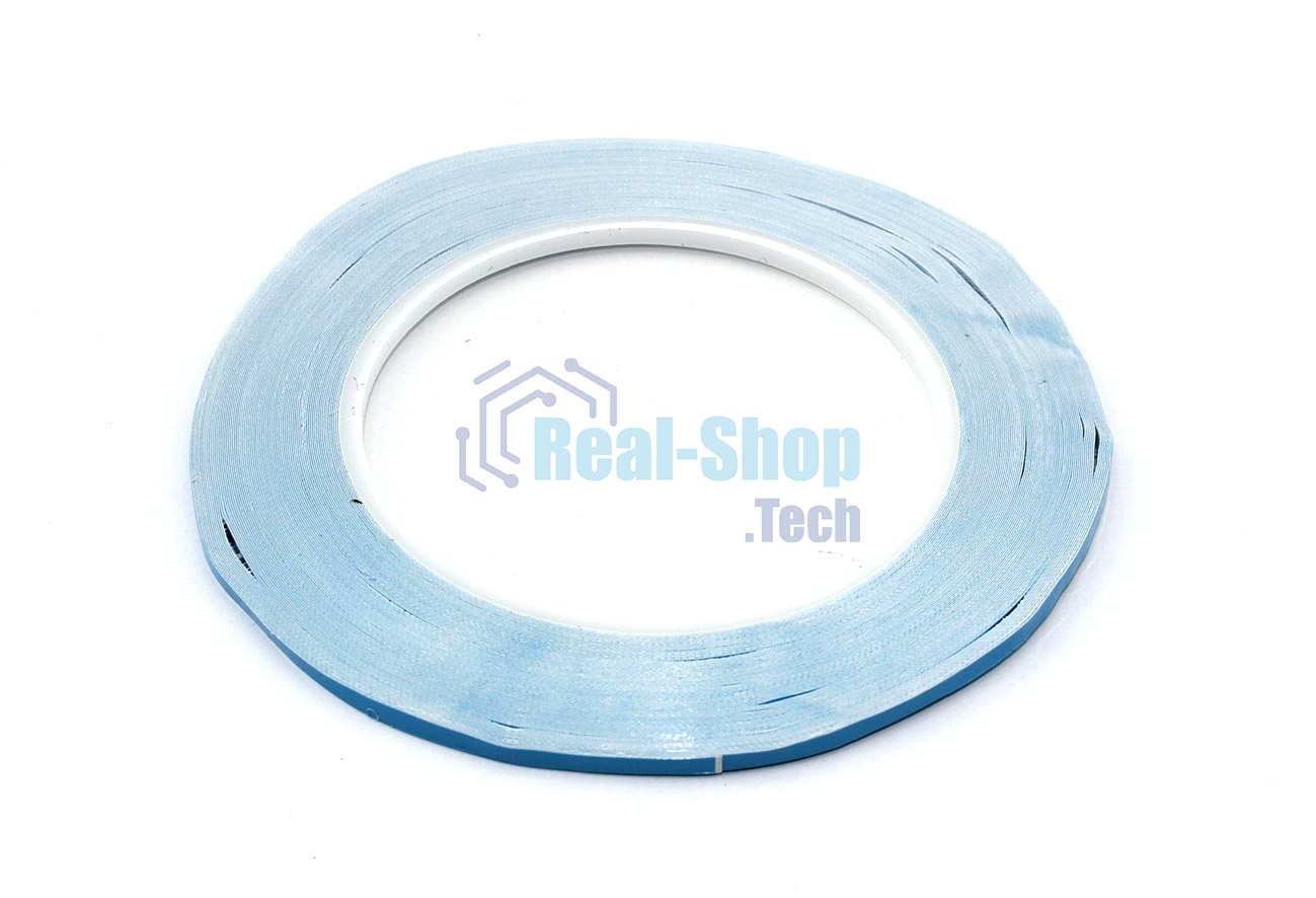 Термоскотч двусторонний 3 мм, 50 м синий