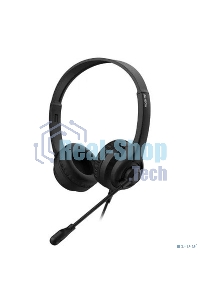 Гарнитура проводная с микрофоном A4Tech HU-8 черный 2м накладные USB оголовье