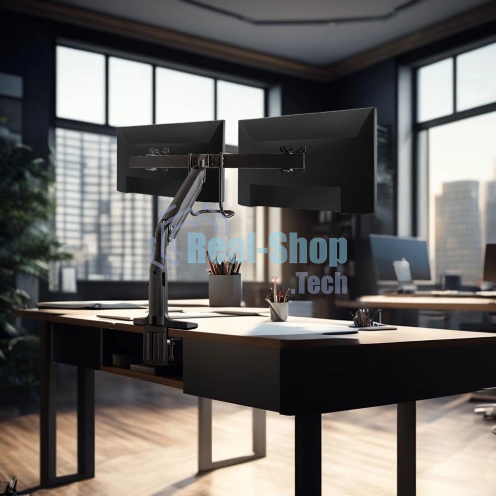 Кронштейн Kromax OFFICE-20 черный, 1 шт/уп. Кр. алюм. настол. для мон. 17