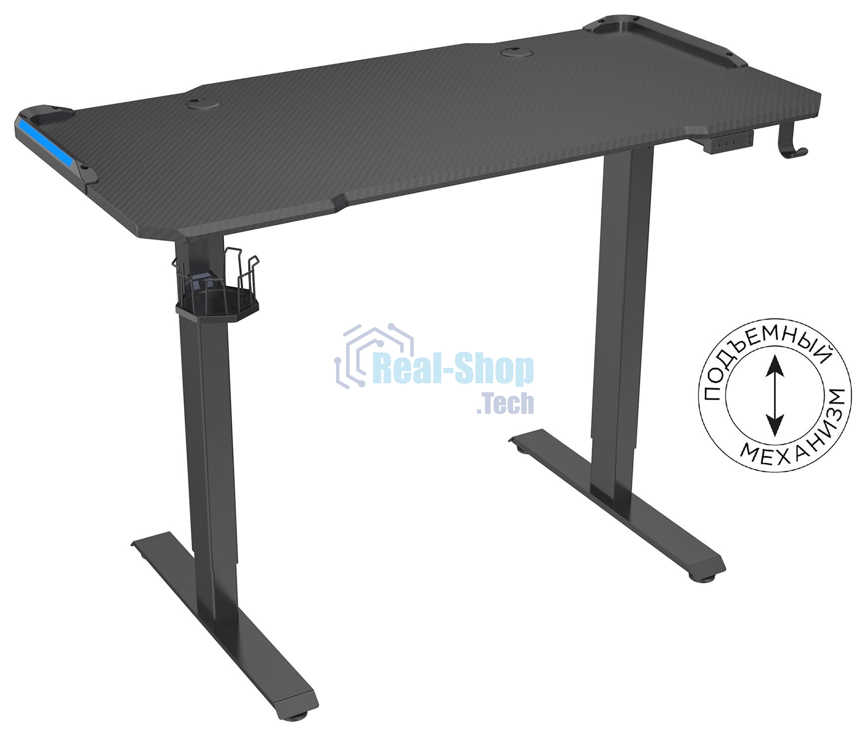 Стол игровой Cactus CS-ED-GbK столешница МДФ карбон, каркас черный