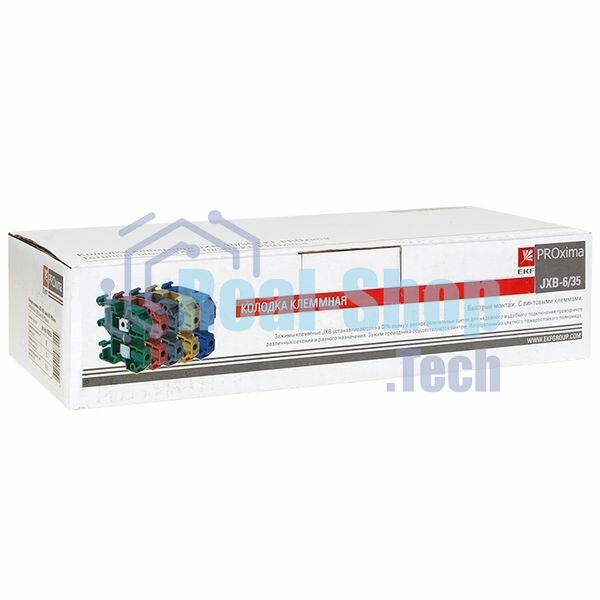 Колодка клеммная JXB-6/35 (50а) сер. EKF plc-jxb-6/35gy