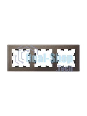 Рамка 3-м AtlasDesign Nature стекло мокко SchE ATN320603