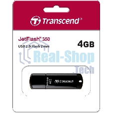 Флешка USB Transcend JetFlash 350 (TS4GJF350), 4Gb, USB 2.0, R/W 12/5, черный