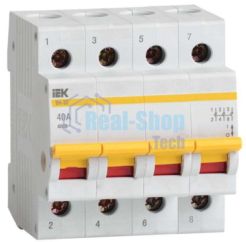 Выключатель нагрузки (мини-рубильник) Iek MNV10-4-040 ВН-32 4Р 40А ИЭК