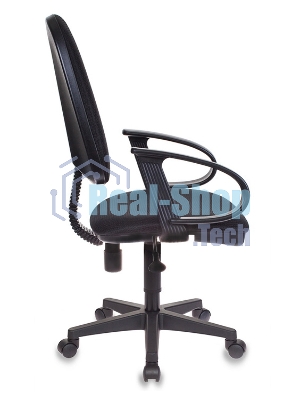 Кресло Бюрократ CH-300/BLACK черный, экокожа, 120 кг, механизм качания