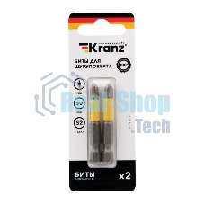 Бита для шуруповерта Kranz PZ2х50 мм (2 шт./уп.)