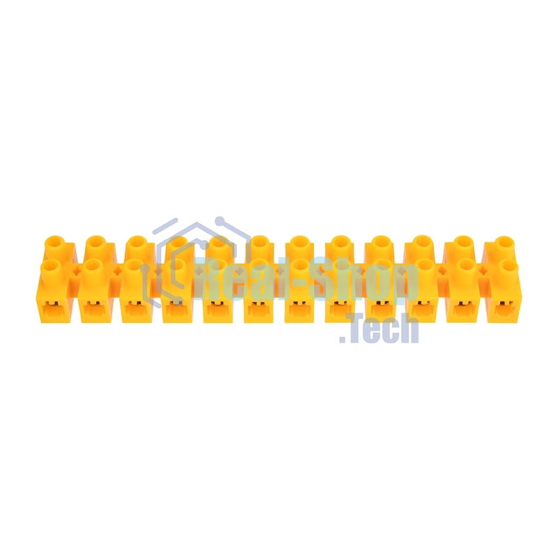 Клеммная винтовая колодка Rexant KВ-25 10-25, ток 60 A, полиэтилен желтый (10 шт./уп.)