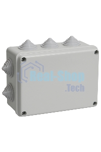 Коробка КМ41241 распаячная Iek UKO10-150-110-070-K41-44 для о/п 150х110х70 мм IP44 (RAL7035, 10 гермовводов)