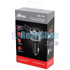 Автомобильный FM-модулятор Ritmix FMT-A707 черный MicroSD BT USB