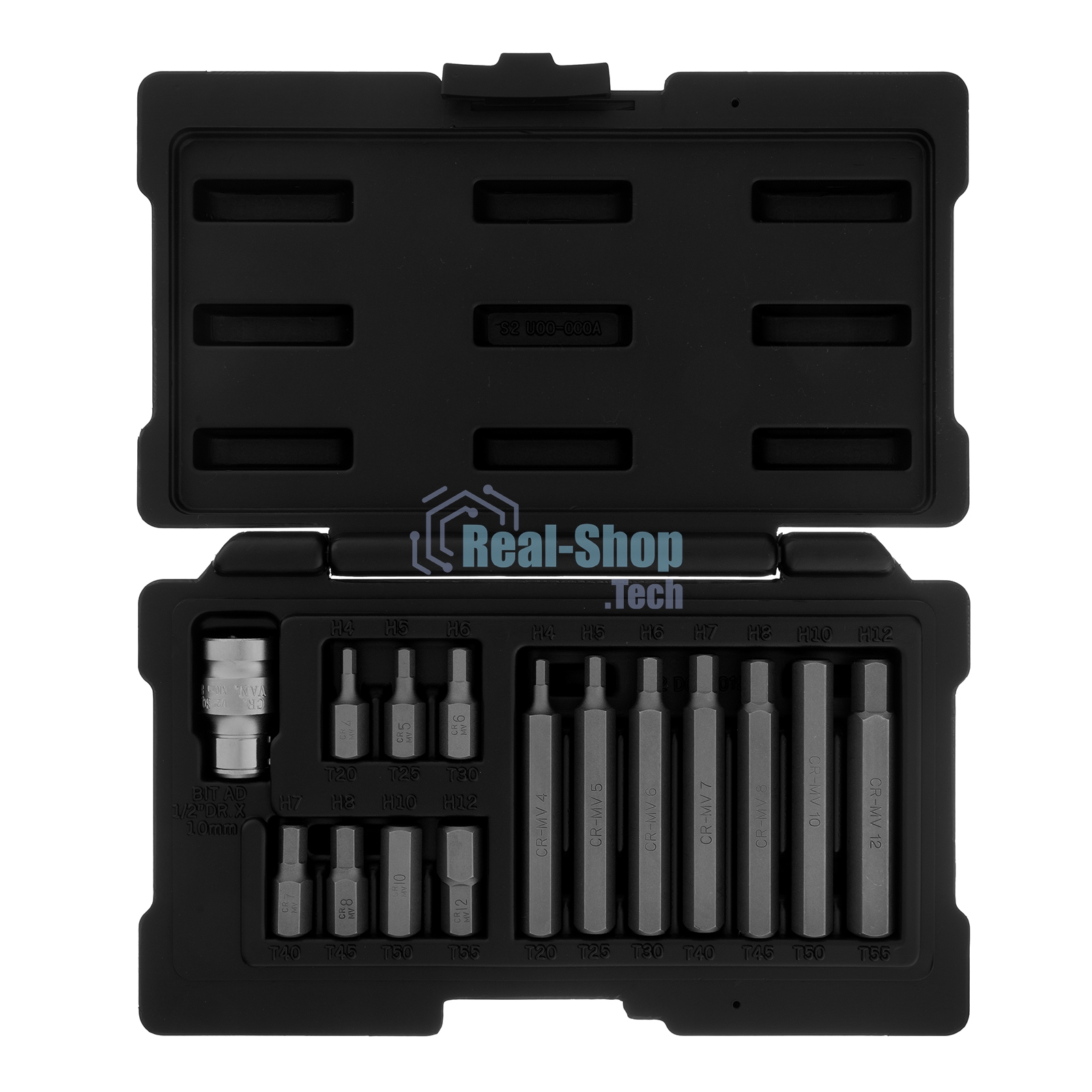 Набор бит Stels 11313 hex хвостовик-шестигранник 1/2'', crv, 10 мм, 15 предм.