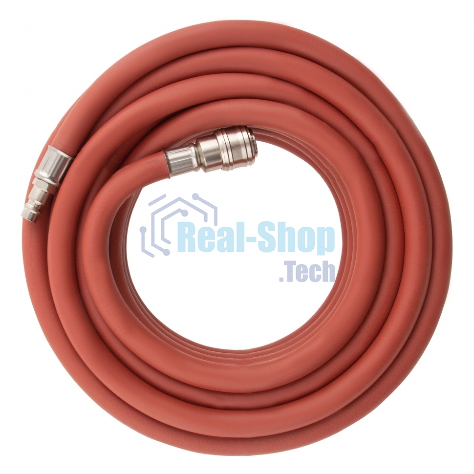 Шланг пневматический резиновый, 10x16мм, 24 бар, армированный, быстросъем, 10м STELS 57021