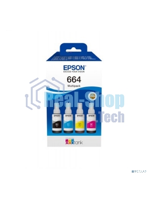 Чернила Epson L100/110/200/210/300/355/550/555 (O) 4 цвета мультипак C13T66464A