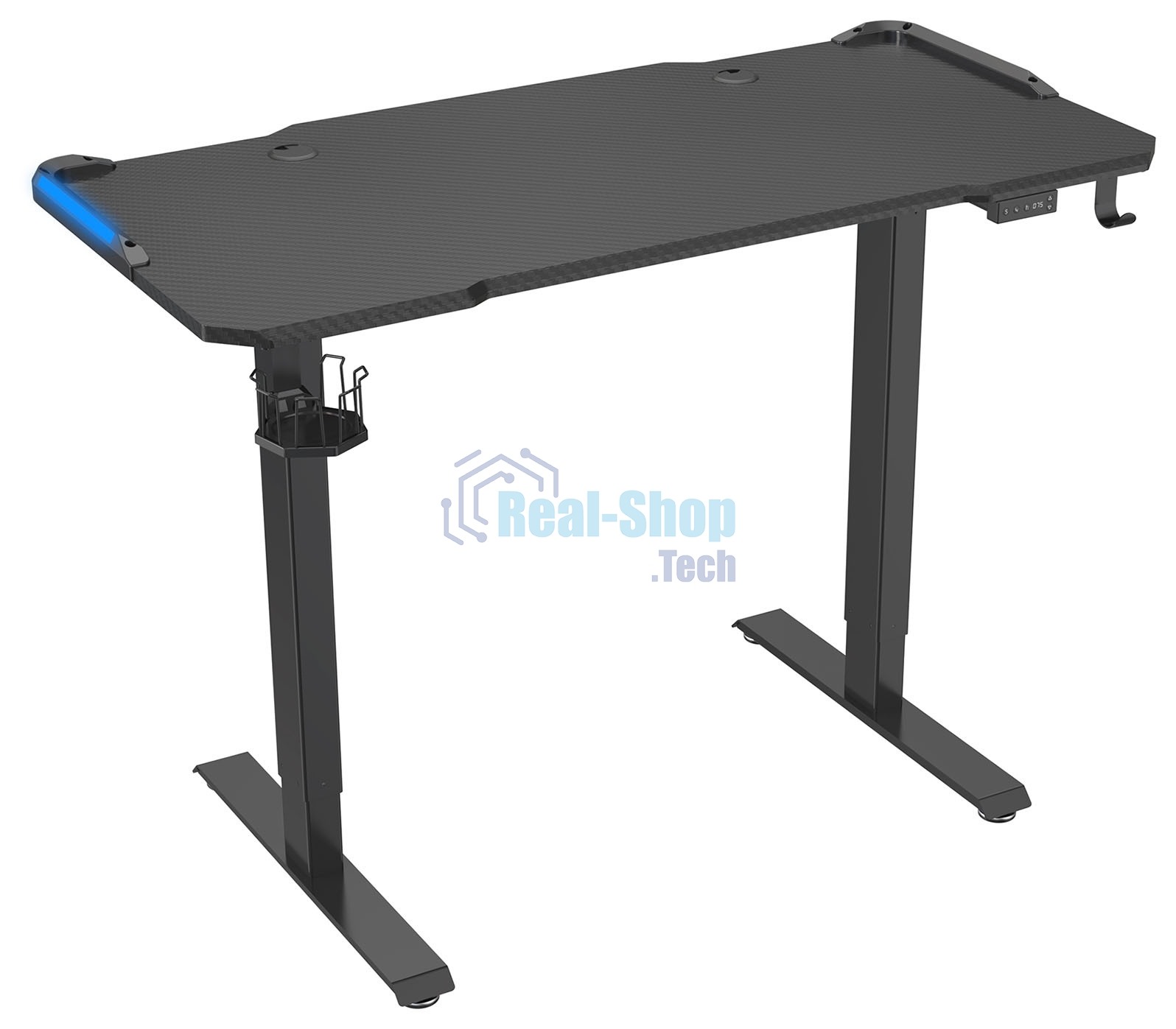 Стол игровой Cactus CS-ED-GbK столешница МДФ карбон, каркас черный